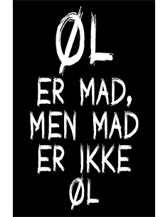 Skilt 186 - Øl er mad