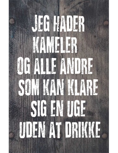 Skilt 187 - Jeg hader kameler