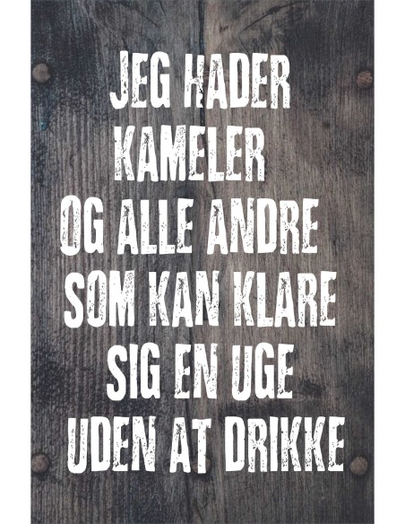 Skilt 187 - Jeg hader kameler
