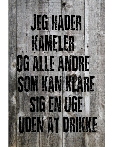 Skilt 187 - Jeg hader kameler